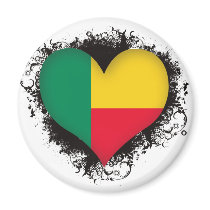 Vintage I Love Benin Refrigerator Magnets