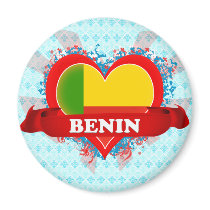 Vintage I Love Benin Fridge Magnets