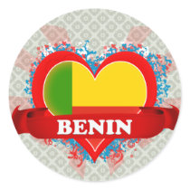 Vintage I Love Benin Sticker