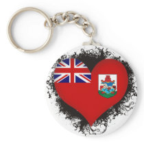 Vintage I Love Bermuda Key Chain
