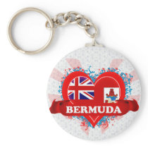 Vintage I Love Bermuda Keychain