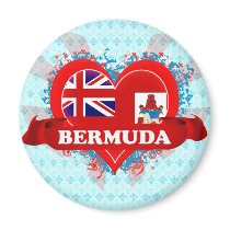 Vintage I Love Bermuda Fridge Magnets