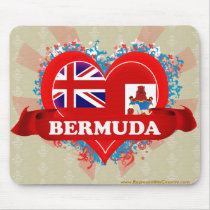 Vintage I Love Bermuda Mousepad
