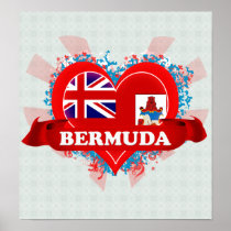 Vintage I Love Bermuda Print