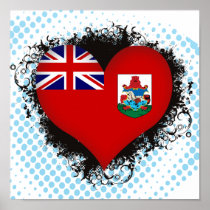 Vintage I Love Bermuda Print