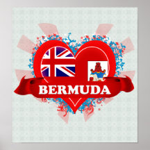 Vintage I Love Bermuda Print
