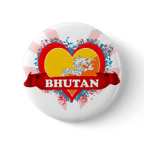 Vintage I Love Bhutan Pin