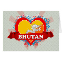 Vintage I Love Bhutan Cards
