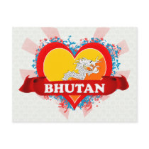 Vintage I Love Bhutan Postcards