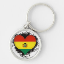 Vintage I Love Bolivia Keychain