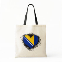 Vintage I Love Bosnia and Herzegovina Canvas Bags