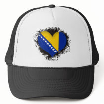 Vintage I Love Bosnia and Herzegovina Mesh Hat