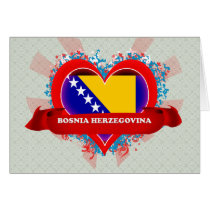 Vintage I Love Bosnia Herzegovina Cards