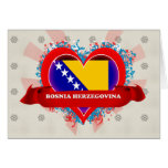 Vintage I Love Bosnia Herzegovina Card