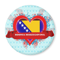Vintage I Love Bosnia Herzegovina Magnets
