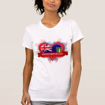 Vintage I Love British Virgin Islands T-shirts