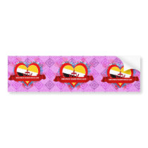 Vintage I Love Brunei Darussalam Bumper Stickers