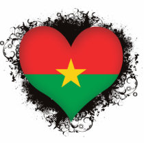 Vintage I Love Burkina Faso Photo Sculptures