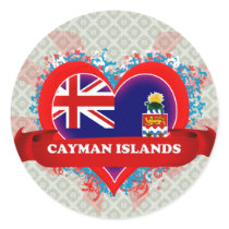 Vintage I Love Cayman Islands Sticker