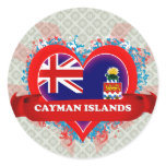 Vintage I Love Cayman Islands Sticker