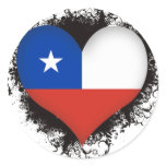 Vintage I Love Chile Round Sticker