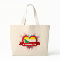 Vintage I Love Comoros Canvas Bags