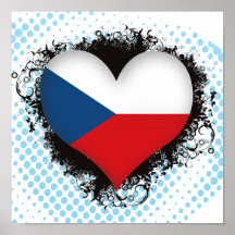 Vintage I Love Czech Republic Poster