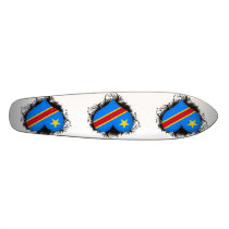 Vintage I Love Democratic Republic of Congo Skate Board Decks