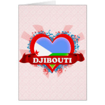 Vintage I Love Djibouti Card
