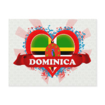 Vintage I Love Dominica Post Card