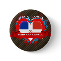 Vintage I Love Dominican Republic Pin