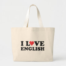 Vintage I Love English Classic Tote Bag
