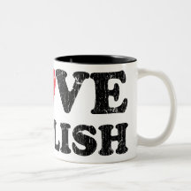Vintage I Love English Mug