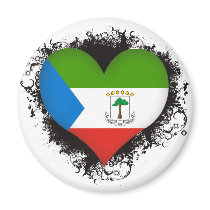 Vintage I Love Equatorial Guinea Refrigerator Magnets