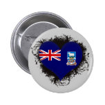 Vintage I Love Falkland Islands Pins