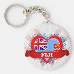 Vintage I Love Fiji Keychains