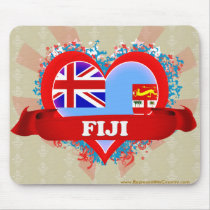 Vintage I Love Fiji Mousepads