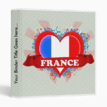 Vintage I Love France Vinyl Binders