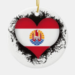 Vintage I Love French Polynesia Christmas Ornaments