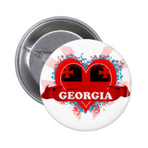 Vintage I Love Georgia Pinback Buttons