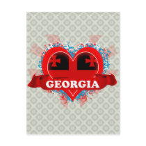 Vintage I Love Georgia Postcard