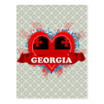 Vintage I Love Georgia Postcard