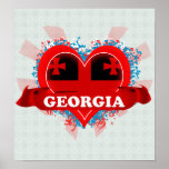 Vintage I Love Georgia Poster