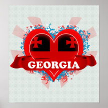 Vintage I Love Georgia Poster