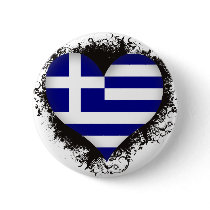 Vintage I Love Greece Pin