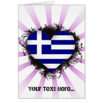 Vintage I Love Greece Card