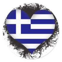 Vintage I Love Greece Stickers