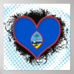 Vintage I Love Guam Poster