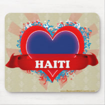 Vintage I Love Haiti Mousepads