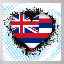 Vintage I Love Hawaii Print